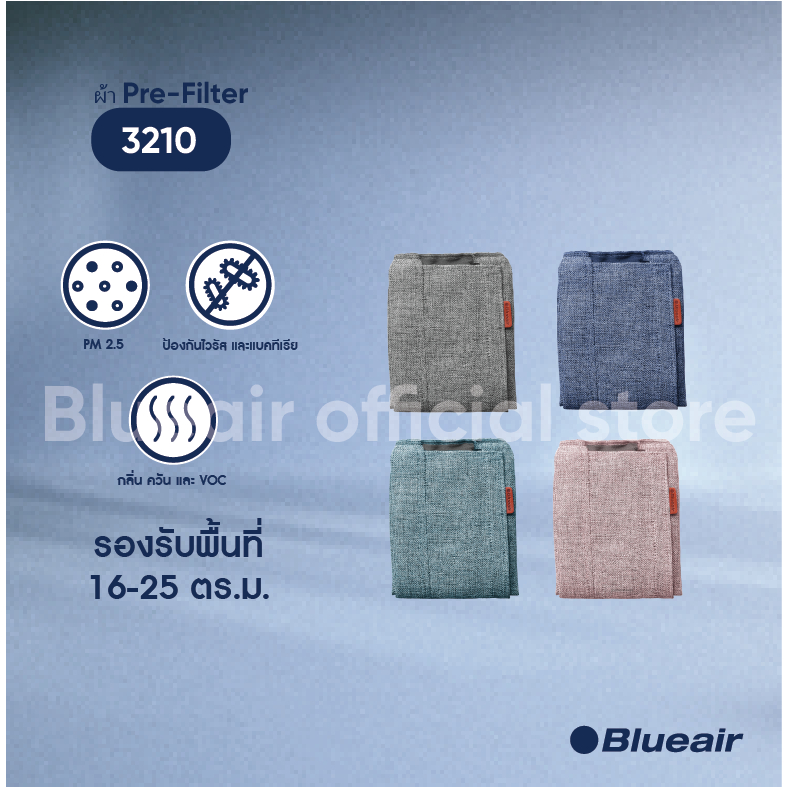 Blueair ผ้าพรีฟิลเตอร์ Pre-filter สำหรับรุ่น Blue 3210(ไม่สามารถใช้กับรุ่น Joys, Blue 411 ,Blue 3410 )