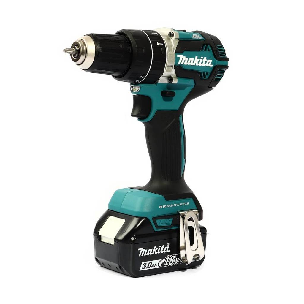 MAKITA สว่านกระแทกไร้สาย 18V ขนาด 13 มม 1/2 นิ้ว รุ่น DHP484RFE รวมแบตเตอรี่-แท่นชาร์จ มากีต้า