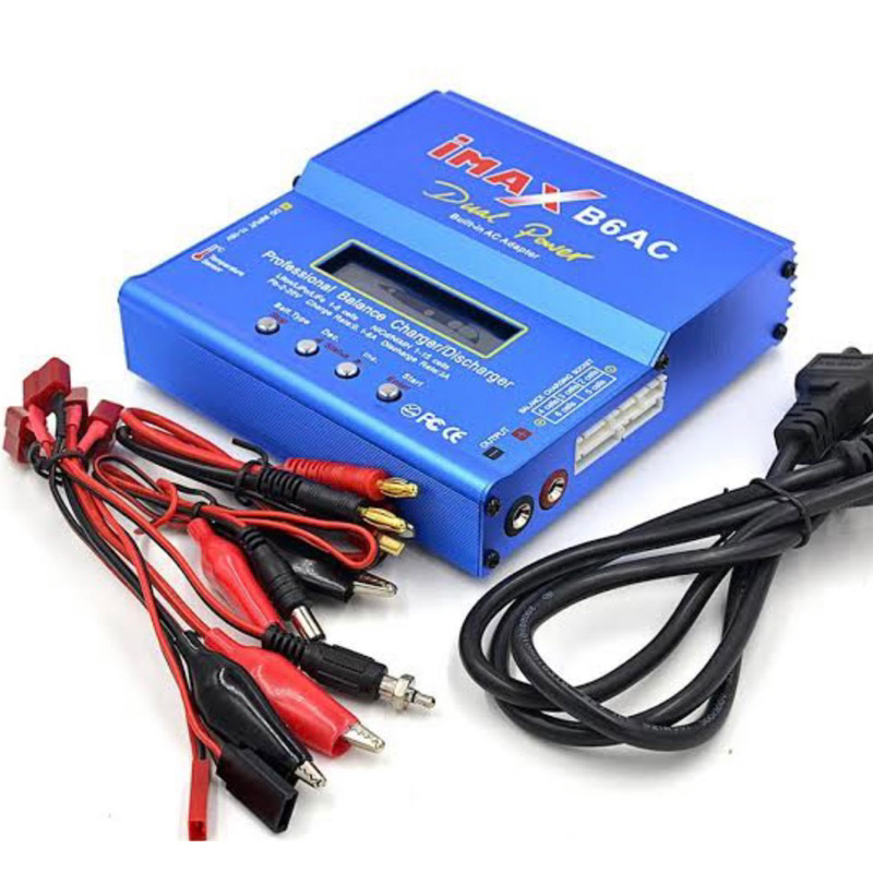 [สินค้าในไทยพร้อมส่ง] เครื่องชาร์จแบต ดิจิตอล ลิโพ 1 ถึง 6 เซลล์ imax B6AC  ปลั๊ก t plug