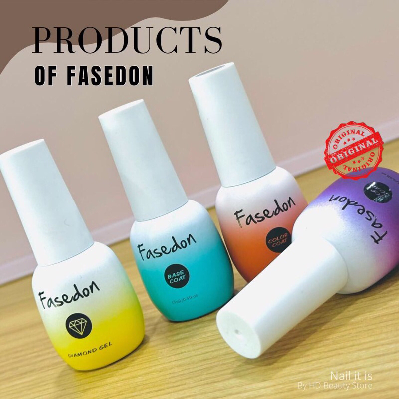 ✨🌈  Fasedon ของแท้ 100% พร้อมส่ง  Base ,Top ,Rubber base,Diamon top แบรนด์  USA รับตรงจากบริษัท ติดแน่นทนนาน