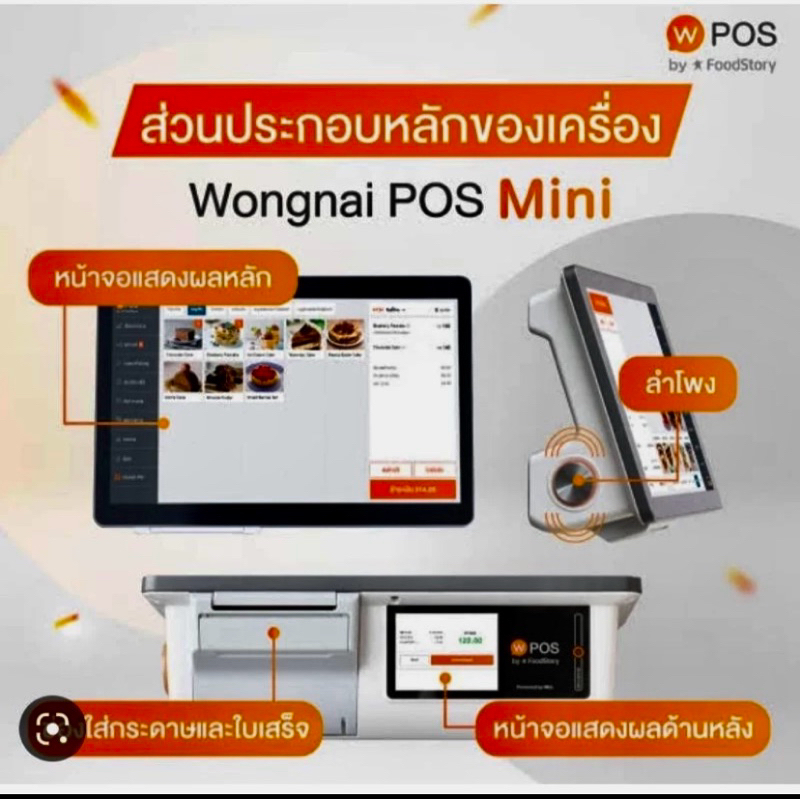 POS Wongnai รุ่นมินิ (มือสอง) อุปกรณ์ครบ สภาพดีมาก