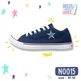 รองเท้าผ้าใบผูกเชือก พื้นยางพารากันลื่น รุ่น NO015 สินค้าตรงปก จัดส่งไว แท้100%