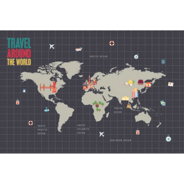 Magnetic board บอร์ดแม่เหล็ก (World Landmark)
