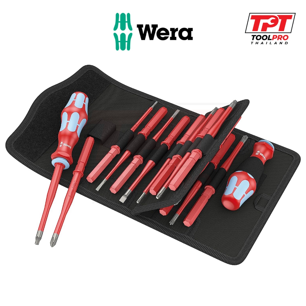 Wera ชุดไขควงกันไฟฟ้า KK VDE 17 Stainless Slim 1 (05059041001)