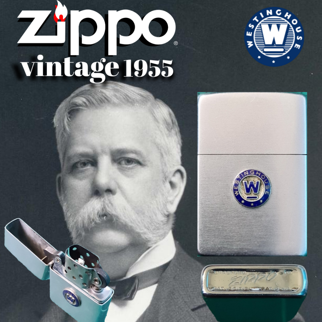 Vintage Zippo lighter with a company advertising "Westinghouse Electric Corporation" years 1955