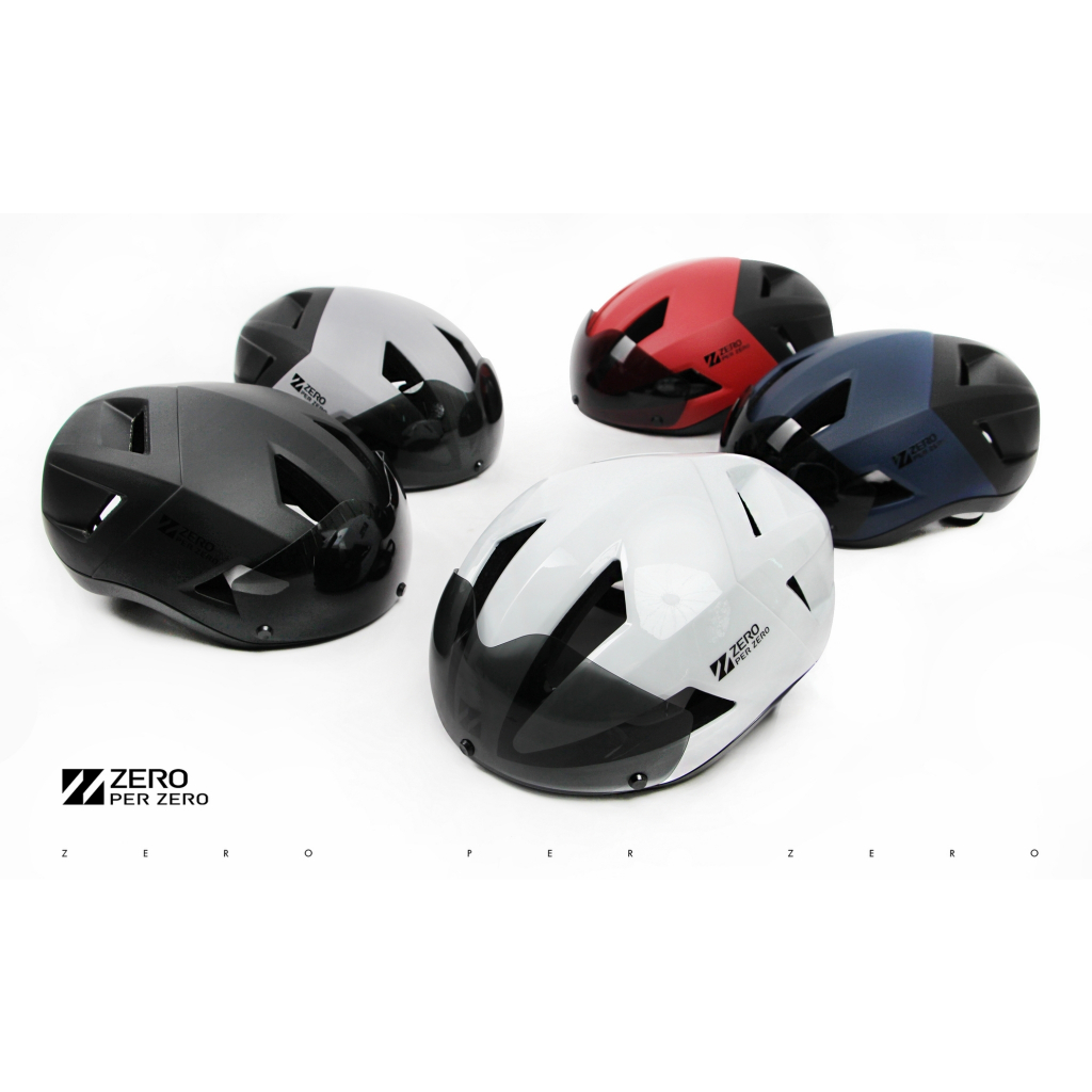 หมวกจักรยานพร้อมแว่นตา ZERO PER ZERO รุ่น AERO1 แถม ???????????????? สีดำ หมวกผ่านมาตรฐานความปลอดภัย CE จากสหภาพยุโรป