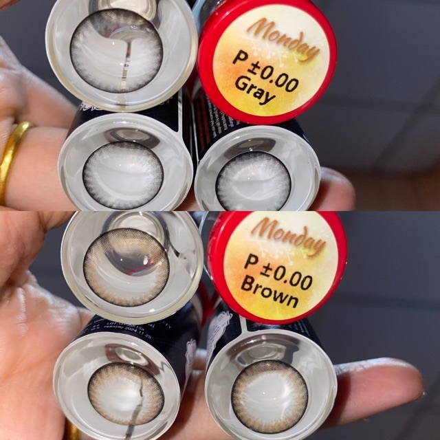 Monday ( pitchy lens ) ขนาดตาโต มีค่าสายตาปกติ-10.00 รายเดือน มีอย.