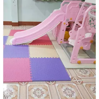 🔥ถูกสุด มีขอบปิดให้🔥หนาพิเศษ 1.3CM แผ่นรองคลาน 60x60CM EVAแท้💯% แผ่นจิ๊กซอว์ปูพื้น เสื่อรองคลาน กันลื่น กันกระแทก คละสี