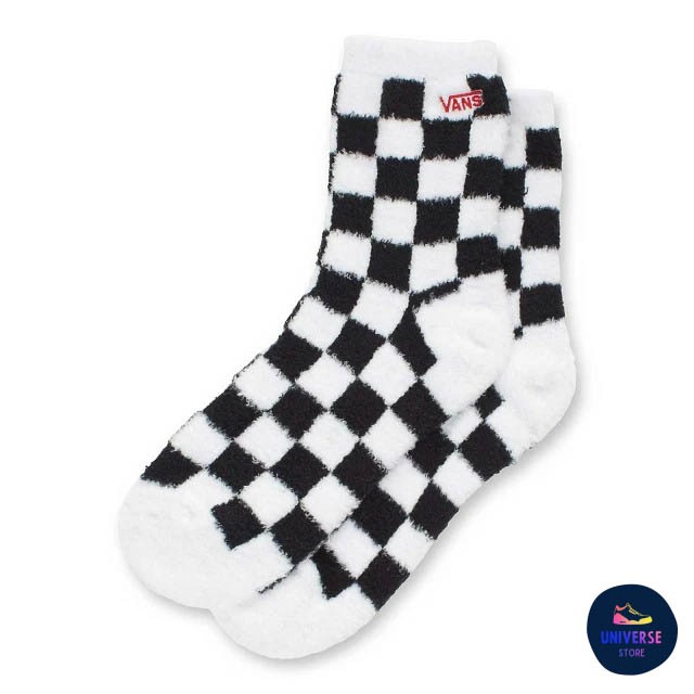 [ของแท้ ส่งไว จากไทย] VANS FUZZY SOCK 65-10 1PK - CHECKERBOARD