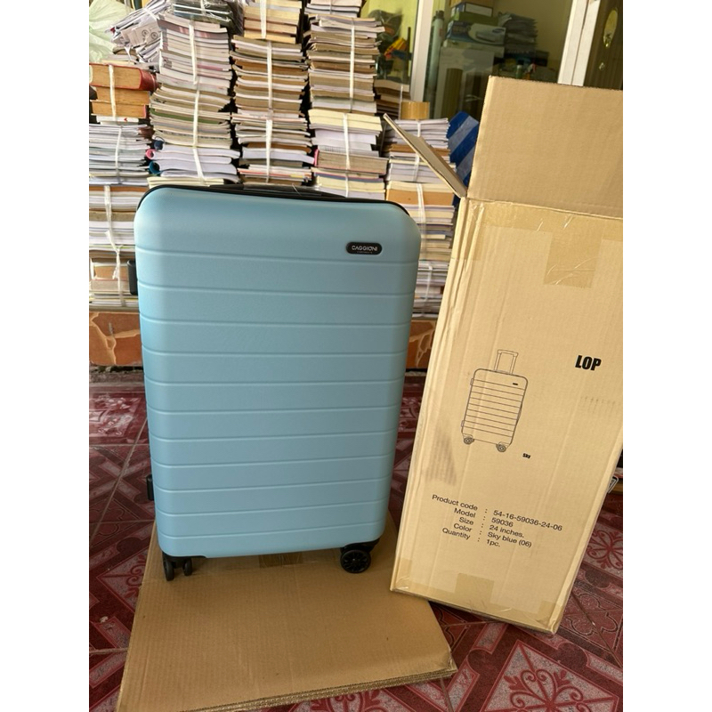 กระเป๋าเดินทางล้อลาก CAGGIONI 24 นิ้ว สี SKYBLUE ของพรีเมี่ยม citibank พร้อมส่ง