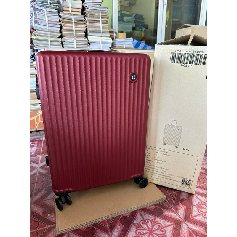 กระเป๋าเดินทางล้อลาก CAGGIONI 24 นิ้ว สี Red Rubyของพรีเมี่ยม citibank พร้อมส่ง