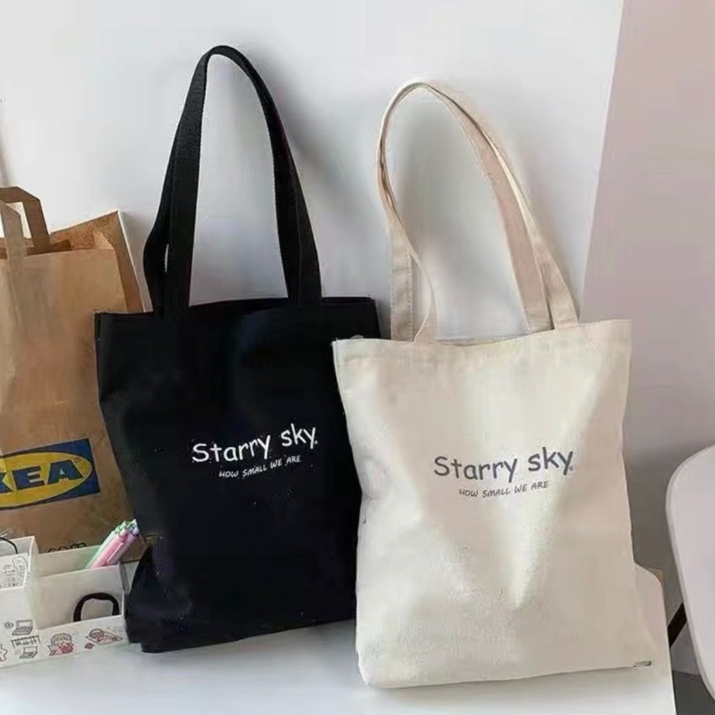 กระเป๋าผ้า Starrysky ขนาด 34*38CM