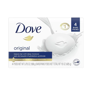 โดฟสบู่ก้อน Dove Bar Soap สบู่โดฟ แพค 4 ก้อน มี 4 สูตร หอม สะอาด ✨พร้อมช่วยดูแลผิว ผลิต USA อเมริกา