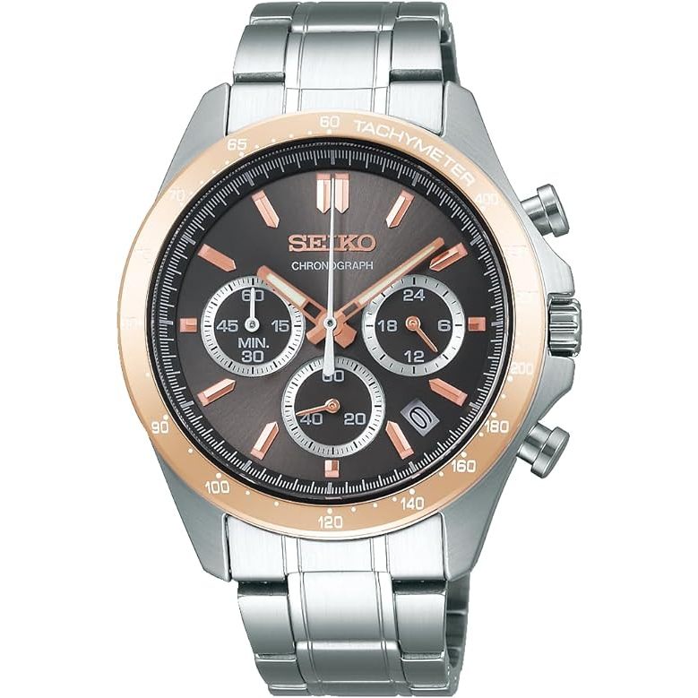 [นาฬิกา Seiko] นาฬิกา Seiko Selection Quartz Chronograph (3 ตาแนวนอน) SBTR026 บุรุษ สีเงิน