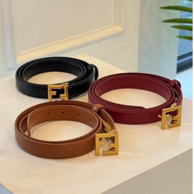 เข็มขัด Fendi belt size 2.3 cm วัสดุ pu