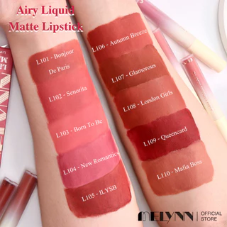 MELYNN - AIRY Liquid Matte Lipstick ลิปแมทรุ่นใหม่เบาสบายปากสีชัดกลบปากคล้ำ