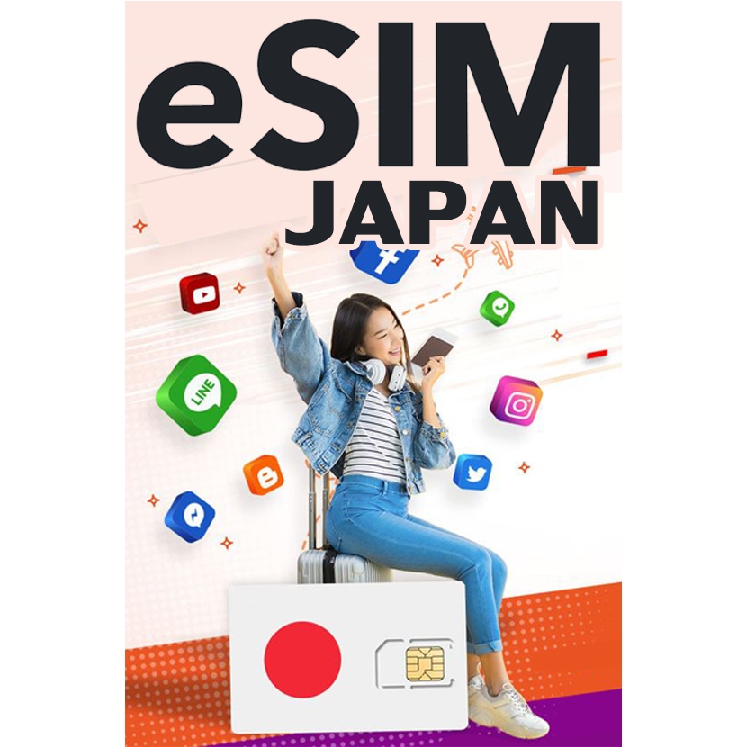 Japan eSim ซิมเน็ตญี่ปุ่น รายเดือน รายปี (ถูกสุด 30วัน/60GB) ไม่ต้องเปลี่ยนซิม สแกน QR Code ใช้ได้เลย!