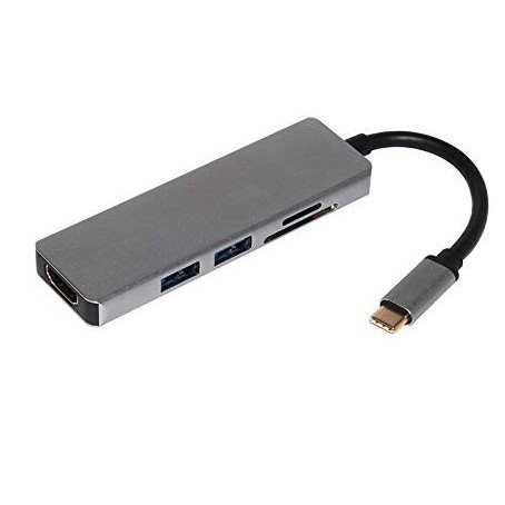 Type-c to HDMI 5 in 1 adapter to Type-C Computer