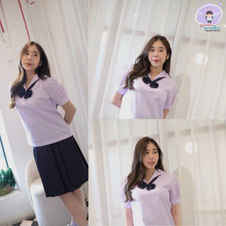 โบว์นักเรียนหญิง คอซอง โบว์ไขว้ ใส่กับเสื้ออนุบาล ประถม มัธยมต้น