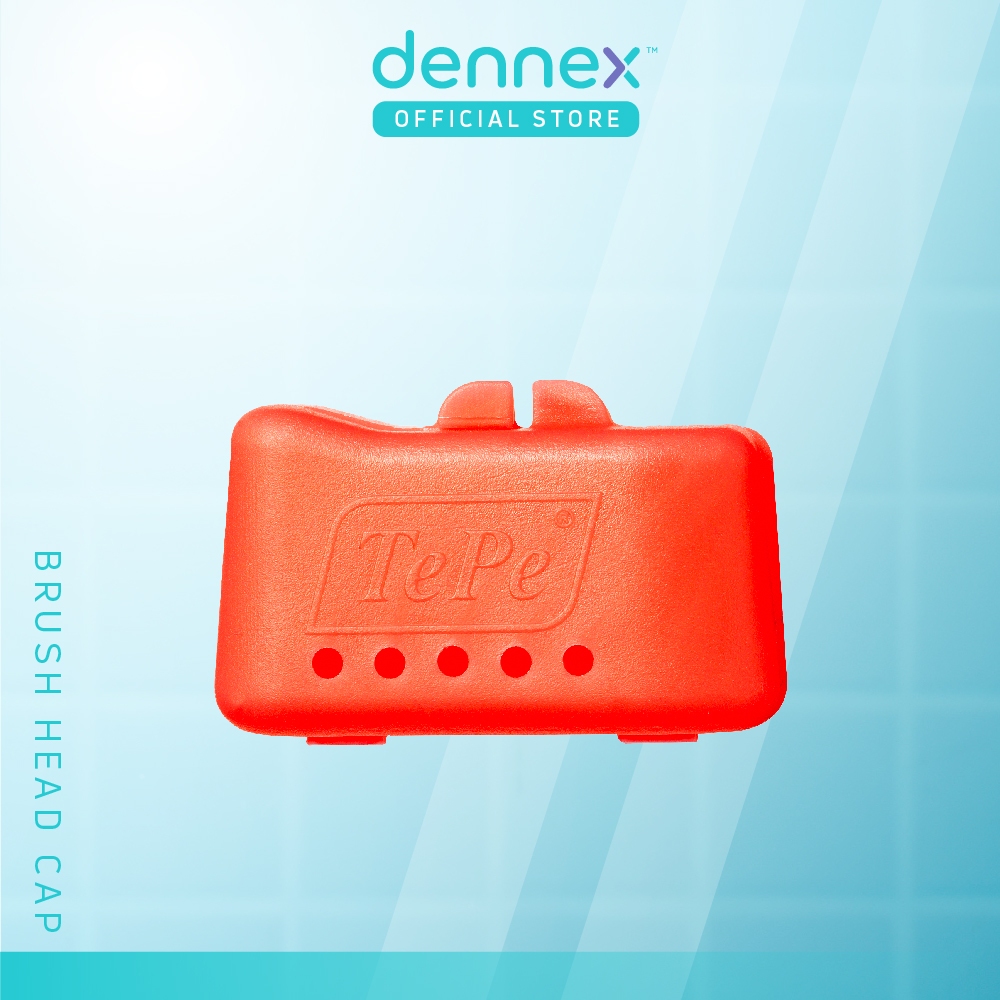 TePe Brush Head Cap ที่เก็บหัวแปรงสีฟัน เทเป้ บลัช เฮด แคป 1 ชิ้น คละสี By Dennex