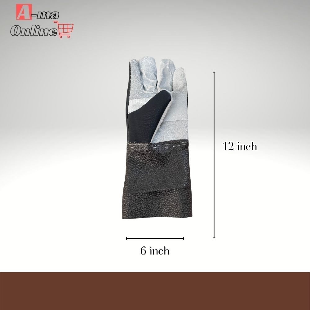 ถุงมือหนังสำหรับงานช่าง รุ่น I01201 ( จำนวน 1 คู่ ) ยาว 12 นิ้วถุงมือหนังคุณภาพสูง กันความร้อน กันแรงเสียดสี - รูปที่ 3