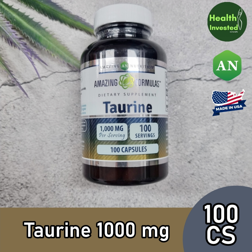 <Amazing Nutrition> Taurine 1000 mg 100 Capsules ทอรีน