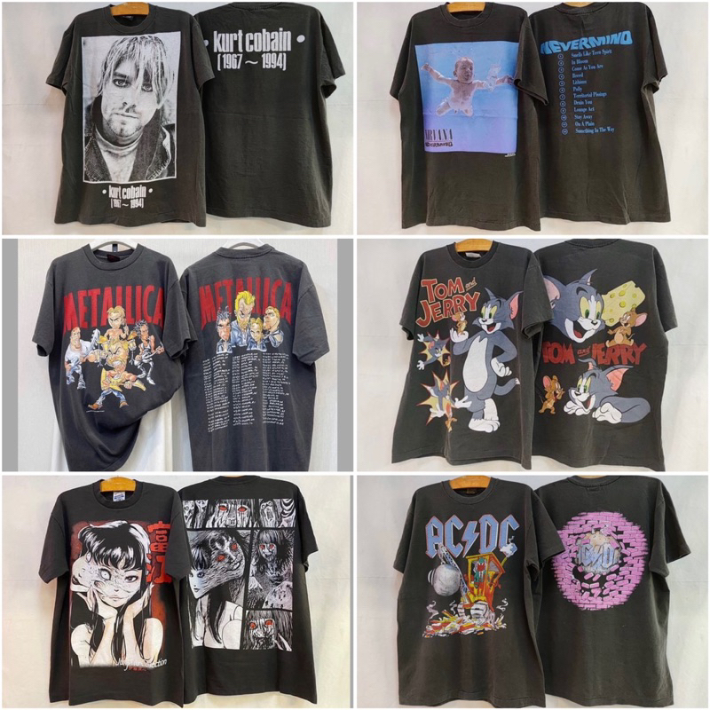 เสื้อวินเทจผ้าฟอก เสื้อวง