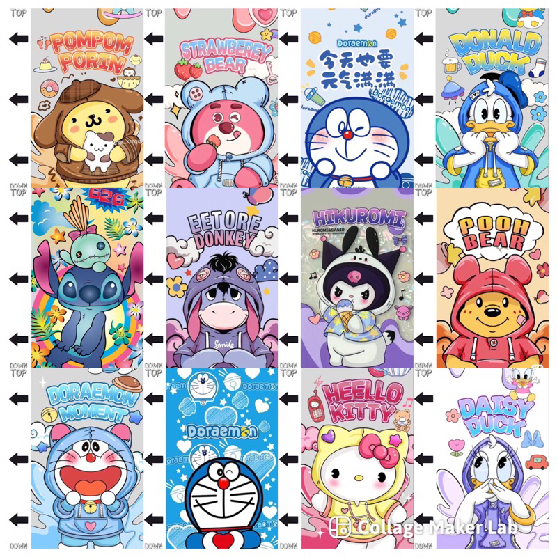 ฟิล์มหลังมือถือ ลายการ์ตูนน่ารัก มาใหม่ล่าสุด (ตัดตามรุ่นมือถือ)