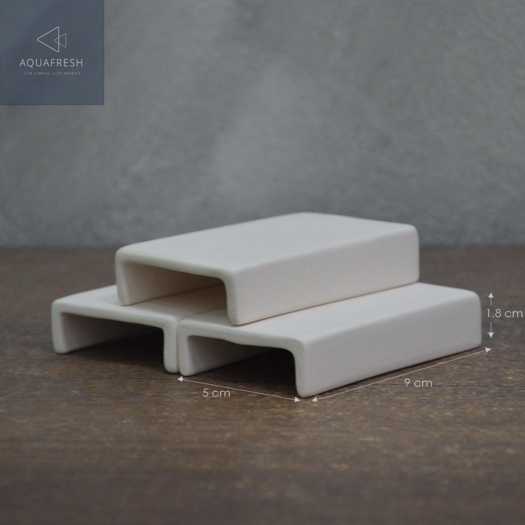 [Aquafresh] Flat Shelter - 5 x 9 cm แผ่นหลบเซรามิค สำหรับปลาและกุ้ง ขนาด 5 x 9 cm