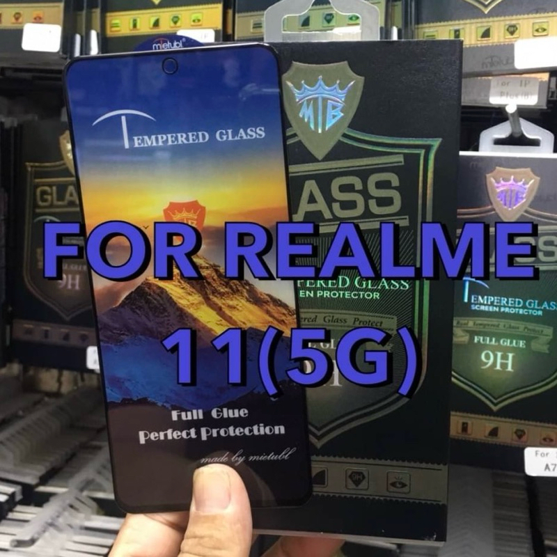 ฟิล์มกระจกนิรภัยเต็มจอ Realme 11(4G)/11(5G)/11X(5G) !ตรงรุ่น!ฟิล์มเต็มจอกันรอยขีดข่วนกันแตก สินค้าพร้อมส่งในไทย