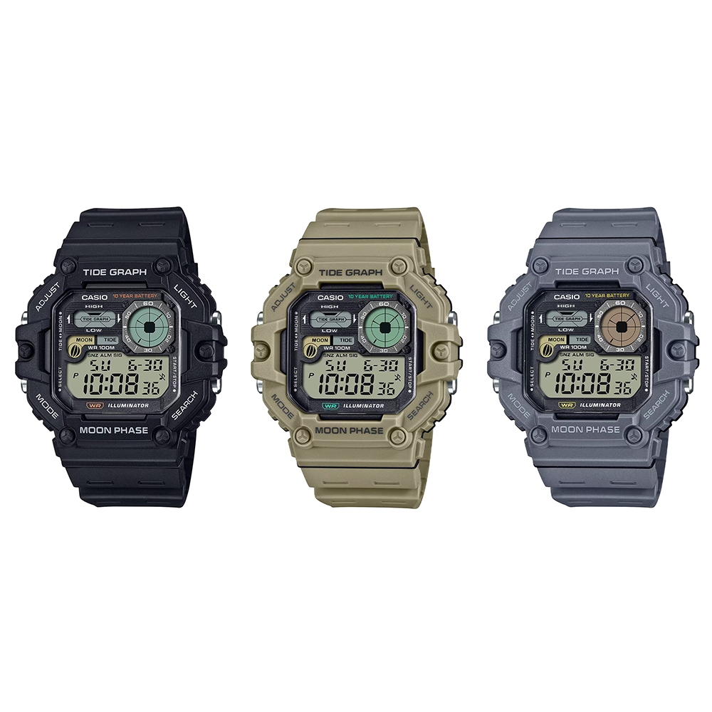Casio Standard นาฬิกาข้อมือผู้ชาย รุ่น WS-1700,WS-1700H,WS-1700H-1A,WS-1700H-5A,WS-1700H-8A
