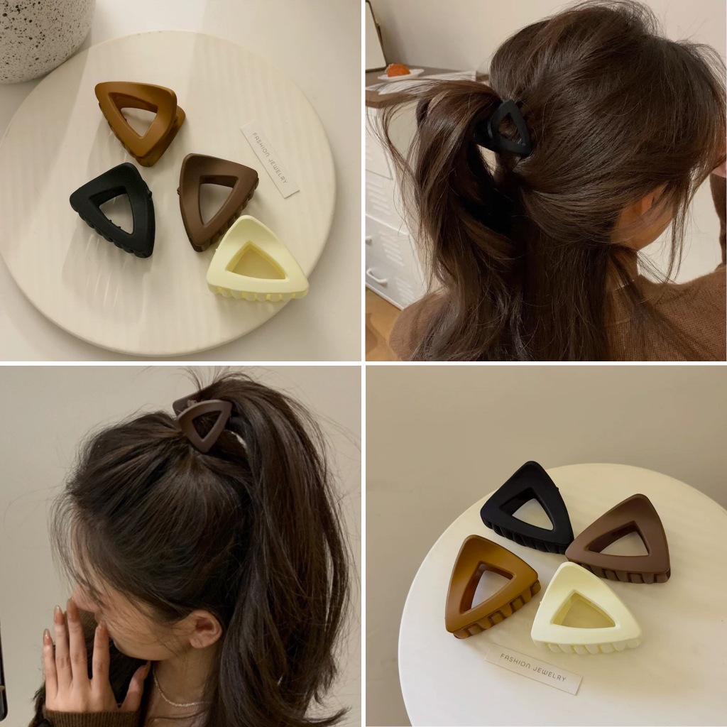 พร้อมส่ง!🇹🇭 ราคา/เซ็ต กิ๊บติดผมสามเหลี่ยม สีเอริธโทน กิ๊บสามเหลี่ยมมินิมอล กิ๊ฟติดผมยกหางม้า ยกโคนผมสูง เสริมวอลลุ่ม