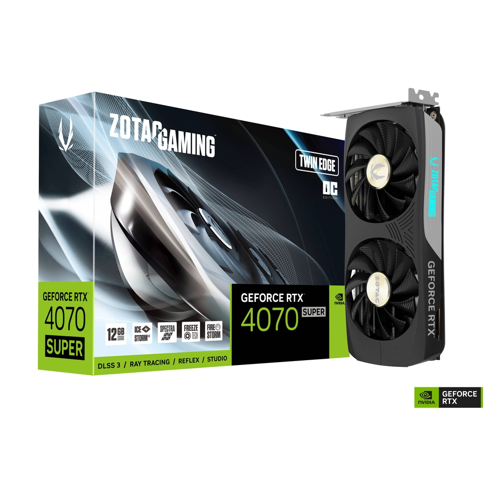 ZOTAC GAMING GeForce RTX 4070 SUPER Twin Edge OC 12GB GDDR6X (การ์ดจอ)