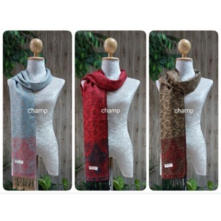 ผ้าพันคอ ผ้าคลุมไหล่ ลายไทยสวยหรู เนื้อนิ่ม