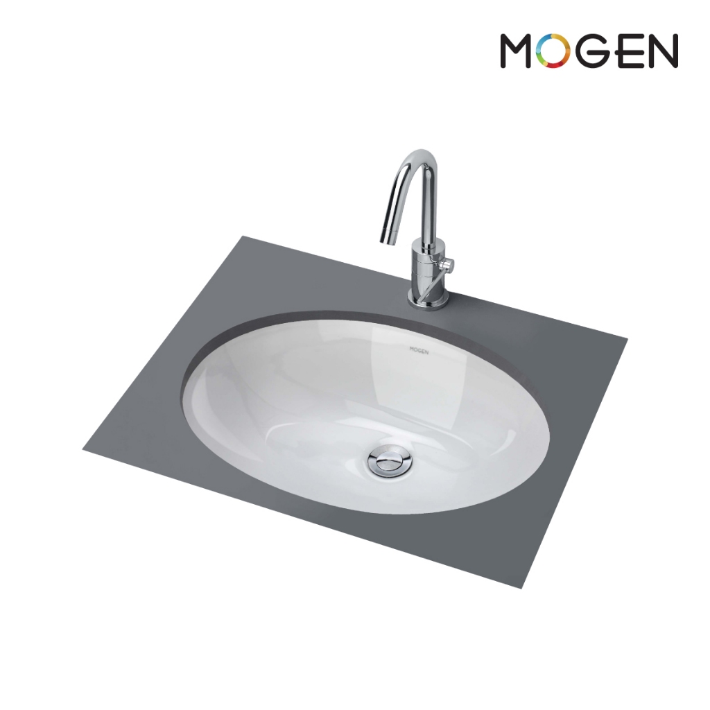 MOGEN อ่างล้างหน้า ชนิดฝังใต้เคาน์เตอร์ สีขาว รุ่น MA215