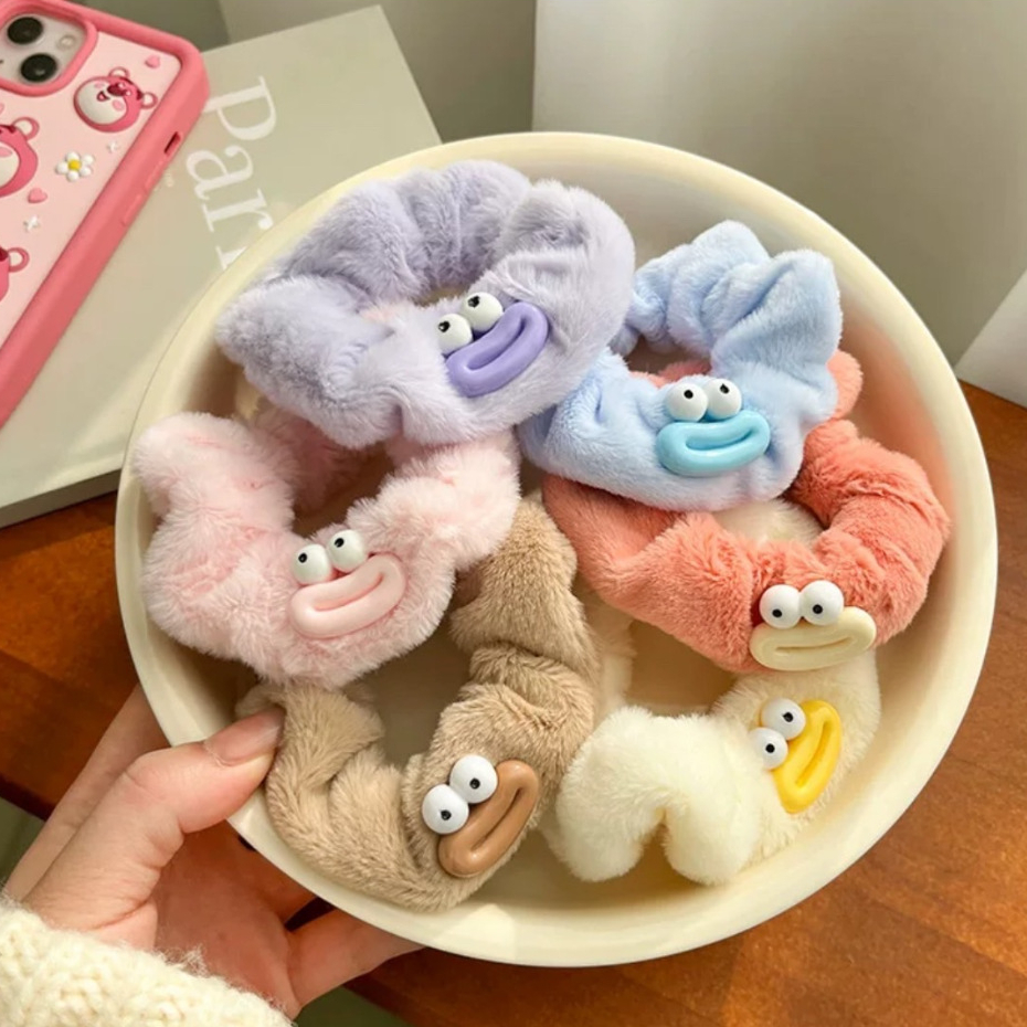 ยางรัดผมนิ่ม ปากใหญ่ ตาโต มาใหม่(พร้อมส่งจากไทย)