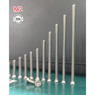 [ส่งถูก!!] น็อตตัวผู้ M2 หัวเทเปอร์ หัวจม สแตนเลส 304 ขนาด 5-60mm สำหรับรถทามิย่า - Mini4WD M2 Counter Sink 5-60mm SS304
