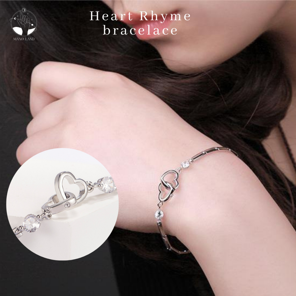 MNL Heart Rhyme สร้อยข้อมือจังหวะหัวใจ เงินแท้ ผู้หญิง เครื่องประดับแฟชั่น กำไล มินิมอล สไตล์เกาหลี