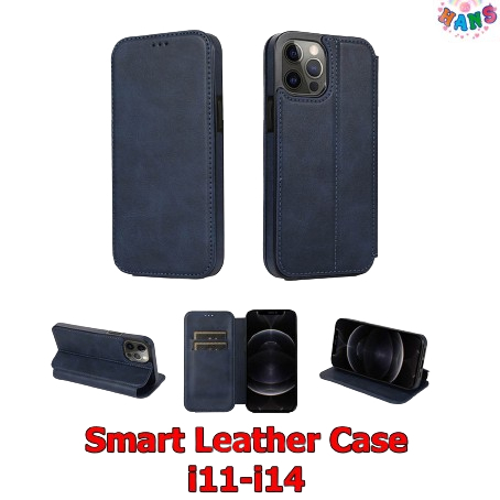 Case ip. Smart Leather เคส ip.11-16Promax Leather Case ฝาหน้าเรียบ เรียบหรู ใส่บัตรได้
