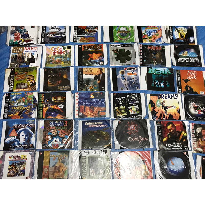 PS1,เกมส์ (4) แผ่นปั๊มรุ่นเก่า หายาก มือ 1 ใส