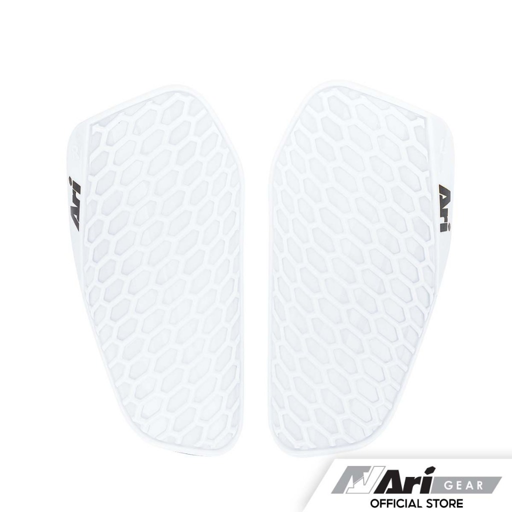 ARI HEXAGON SHIN GUARD - WHITE/BLACK สนับแข้ง อาริ สีขาว