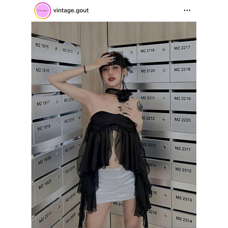 เสื้อเกาะอกvintage.gout💓💓