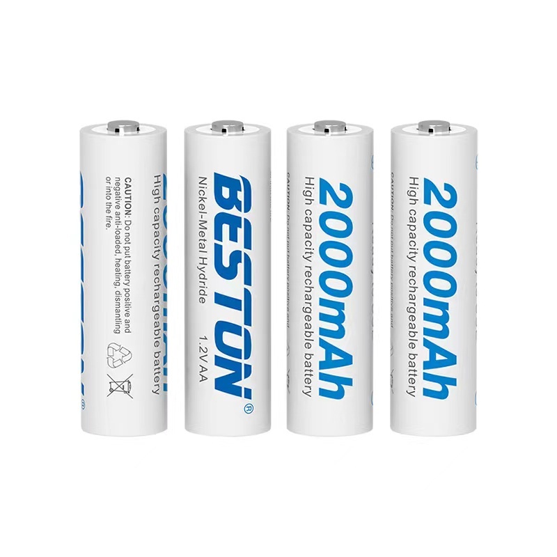 ถ่านชาร์จ AA Beston 2000 mAh 1.2V Ni-MH จำนวน 4 ก้อน ฟรีกล่องใส่ถ่าน คุณภาพสูง ร