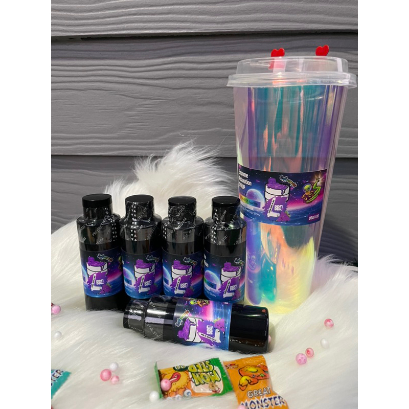 แก้วน้ำ 1 ใบ พร้อมฝาปิดจุก + น้ำองุ่น 5 ขวด BB4 แท้ 100%