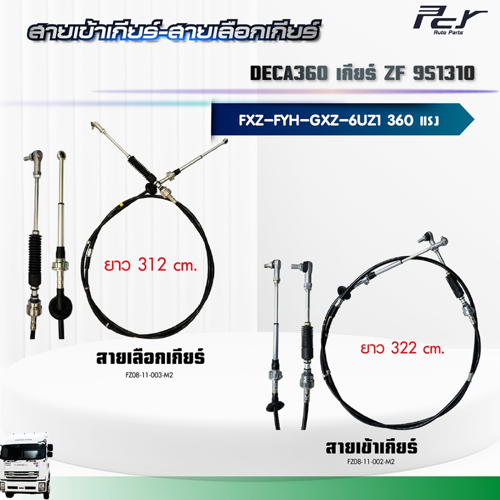 สายเข้าเกียร์ - สายเลือกเกียร์ //DECA 360//FXZ-FYH-GXZ เกียร์9S1310TO-9S1315TO 2เพลา 360 hp.** ของแต่ง รถบรรทุก **