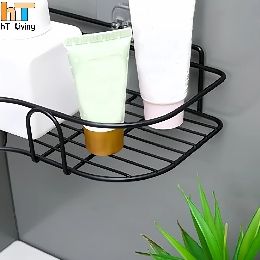 HT ชั้นวางของห้องน้ำ ไม่ต้องเจาะผนัง ที่วางของเข้ามุม thumbnail 6