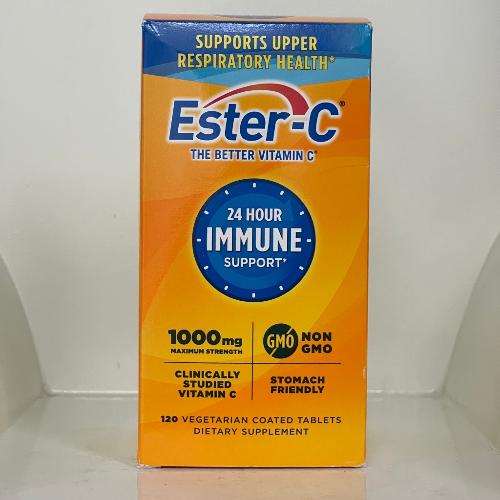 Nature's Bounty Ester-C Maximum Strength 1,000 mg 120 Veg Coated Tablets บำรุงสุขภาพระบบภูมิคุ้มกัน และระบบทางเดินหายใจ