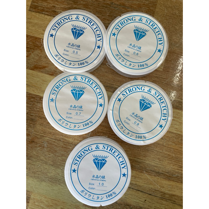 เอ็นยืดเส้นกลมใส ขนาด0.5,0.6,0.7,0.8,1.0 ม้วนละ25บาท