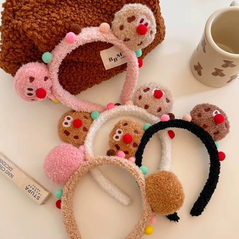 DV-ที่คาดผม คุกกี้หัวกระโหลก น่ารักเหมาะสำหรับผู้หญิง(พร้อมส่งจากไทย)