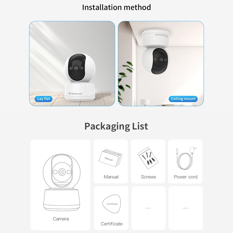 VSTARCAM C994 5MP / C991 3MP SUPER HD 1296p 5GHz Dual-Band WiFi + Ai กล้องวงจรปิดไร้สาย